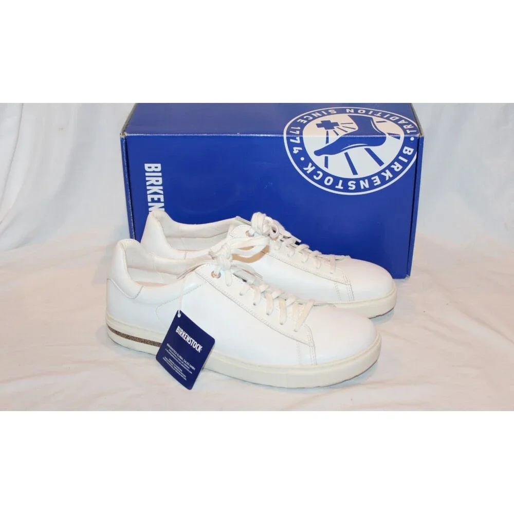 Birkenstock Bend Low Men's Leather Sneakers WHITE NIB EU 44 US 11 $165